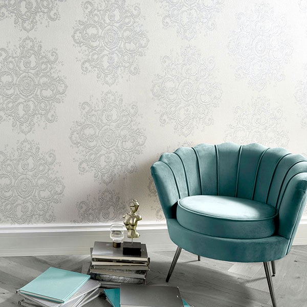 Galerie Wallpaper Product code: 10154-31R - ELLE Decoration Wallpaper Collection - Cream Light Silver Colours -  