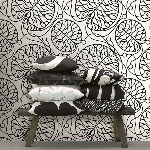Galerie Wallpaper Product code: 14131R - Marimekko 5 Wallpaper Collection - Black White Colours -  