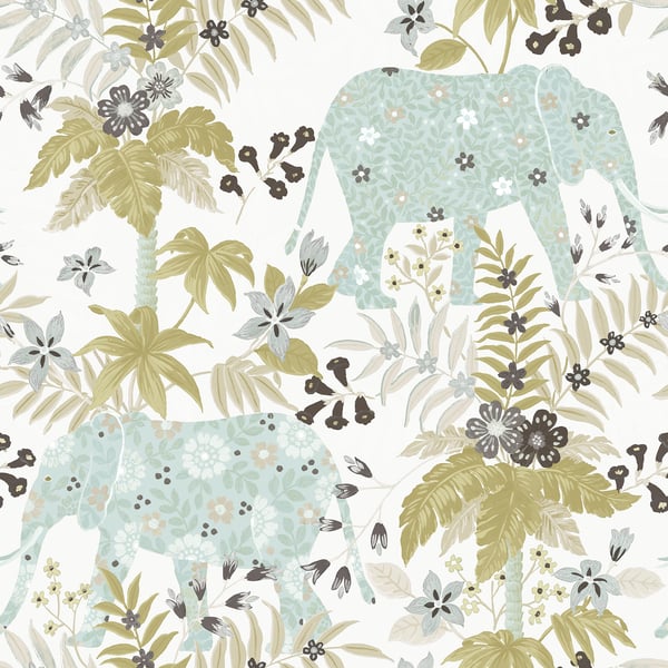 Galerie Wallpaper Product code: 18546 - Into The Wild Wallpaper Collection - Green Blue Colours -  