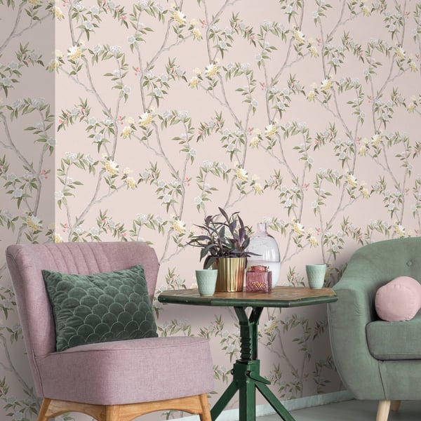 Galerie Wallpaper Product code: 1900-4_2 - Spring Blossom Wallpaper Collection - Light Pink Colours -  