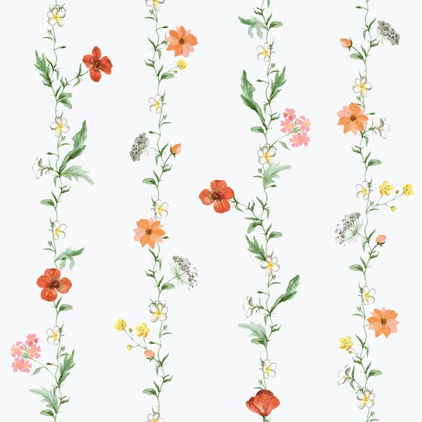 Galerie Wallpaper Product code: 1902-4 - Spring Blossom Wallpaper Collection - Green Coral White Colours -  