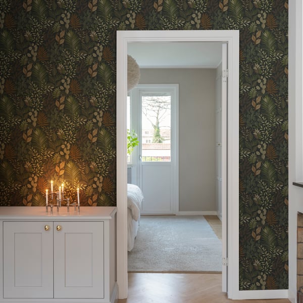 Galerie Wallpaper Product code: 20104_2 - Ester Wallpaper Collection - Black green Colours -  