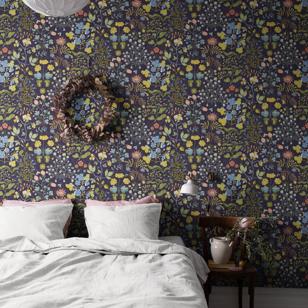 Galerie Wallpaper Product code: 22002_2 - Fagring Wallpaper Collection - Dark blue/green Colours -  
