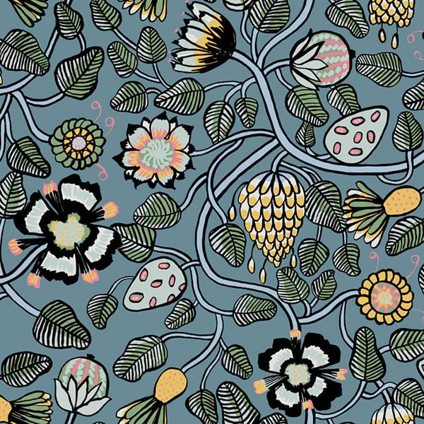 Galerie Wallpaper Product code: 23330 - Marimekko 5 Wallpaper Collection - Green Blue Yellow Colours -  
