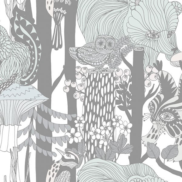 Galerie Wallpaper Product code: 23342 - Marimekko 5 Wallpaper Collection - White Grey Pink Blue Colours -  