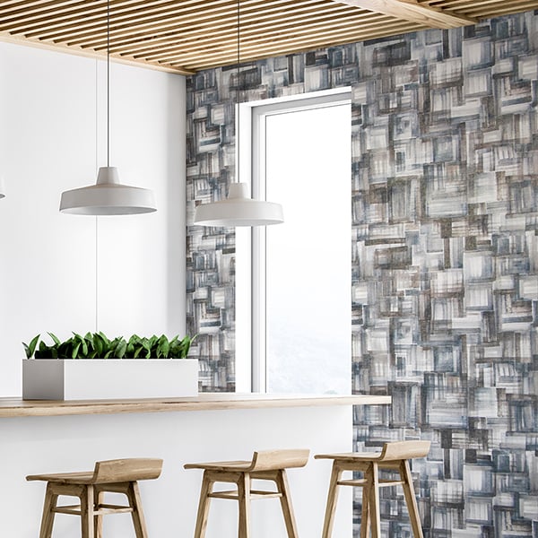 Galerie Wallpaper Product code: 26801R - Crafted Wallpaper Collection - Blue White Brown Taupe Gold Grey Colours -  