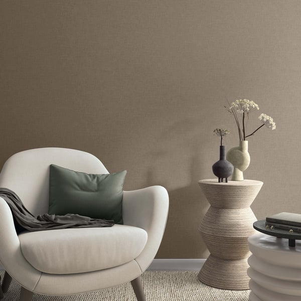 Galerie Wallpaper Product code: 33393_2 - Boho Fine Linen Wallpaper Collection - Brown Colours -  