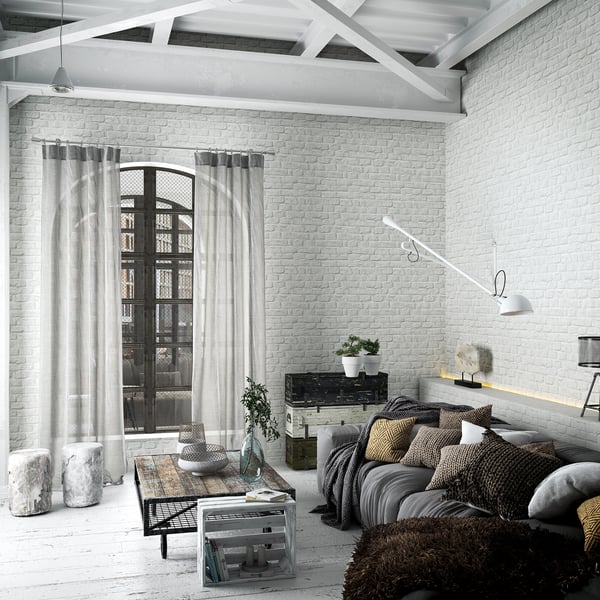 Galerie Wallpaper Product code: 34165R - Loft 2 Wallpaper Collection - White Colours -  
