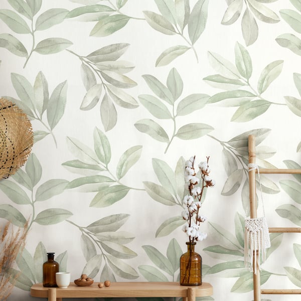 Galerie Wallpaper Product code: 34708_2 - The New Design Book Wallpaper Collection - White,Green Colours -  