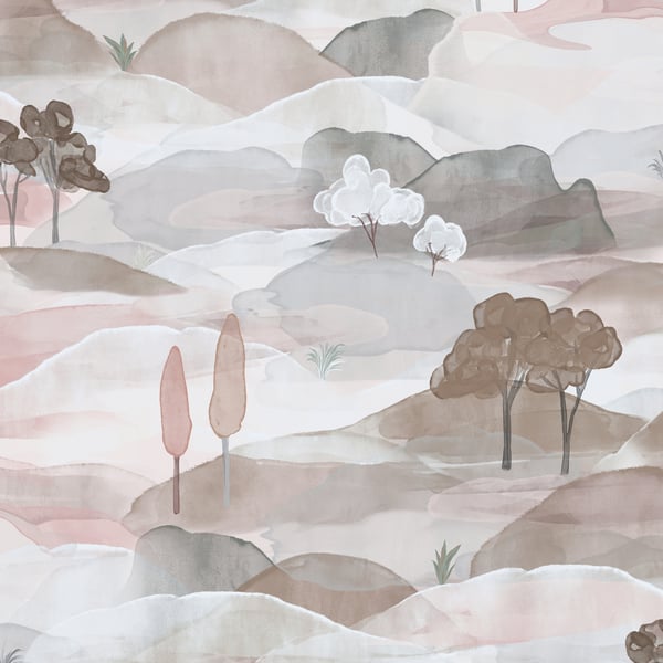 Galerie Wallpaper Product code: 35786 - Boho Fine Linen Wallpaper Collection - Blue, Red Colours -  