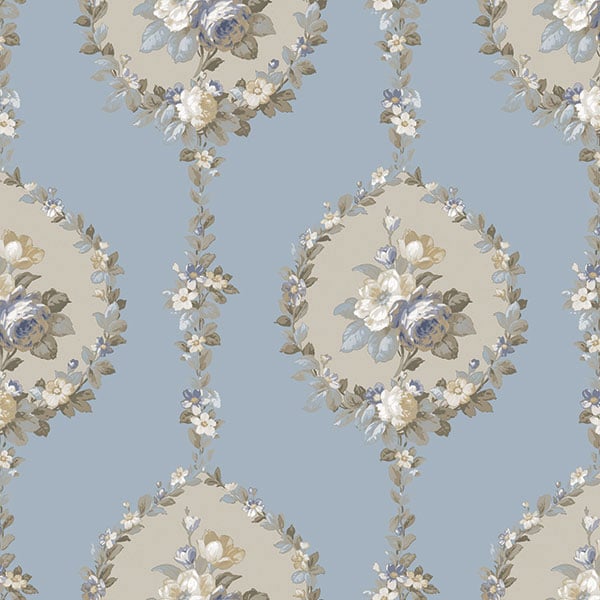Galerie Wallpaper Product code: 3906 - Italian Damasks 3 Wallpaper Collection - Blue Cream Beige Colours -  