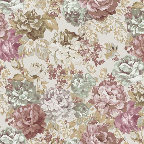 Galerie Wallpaper Product code: 42534 - Opulence Wallpaper Collection - Pink Green Gold Colours -  