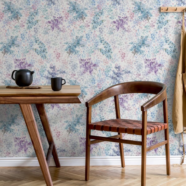 Galerie Wallpaper Product code: 47450_2 - Flora Wallpaper Collection - White, Blue, Purple Colours -  