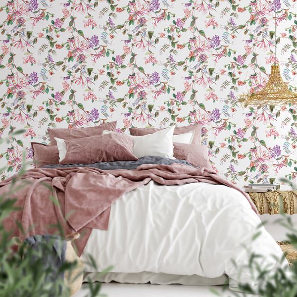 Galerie Wallpaper Product code: 47456_2 - Flora Wallpaper Collection - White, Rose, Green Colours -  