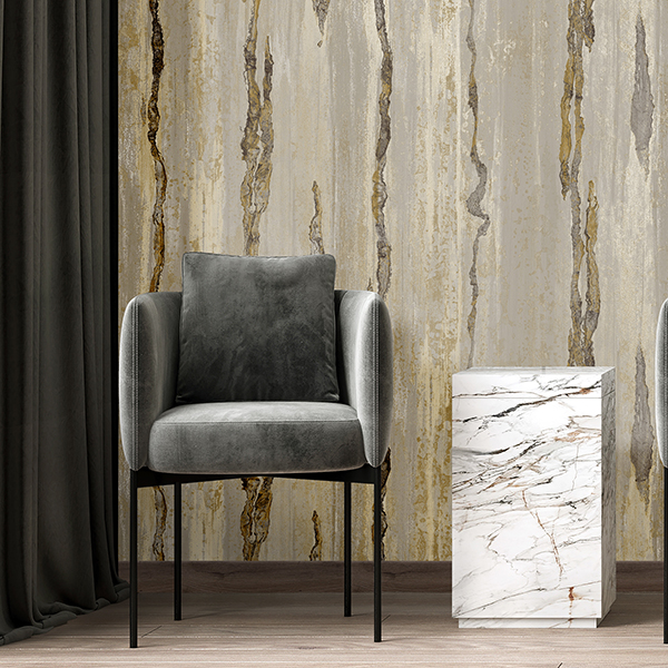 Galerie Wallpaper Product code: 49365R - Stratum Wallpaper Collection - beige grey black gold Colours -  