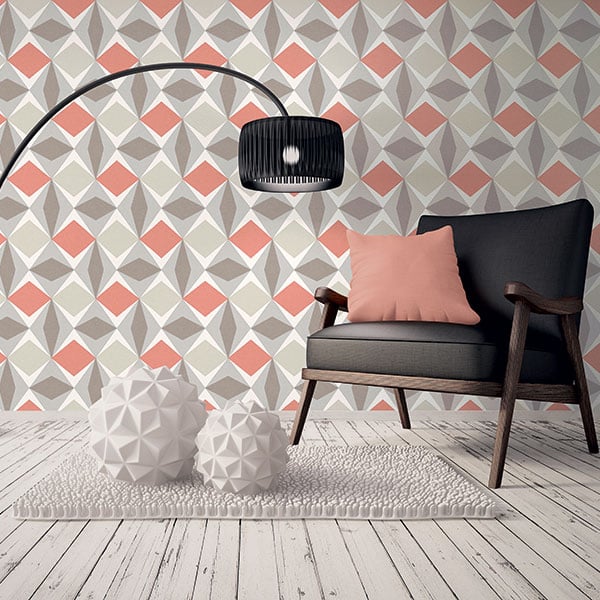 Galerie Wallpaper Product code: 51144010R - Skandinavia Wallpaper Collection - Beige Grey Red Colours -  