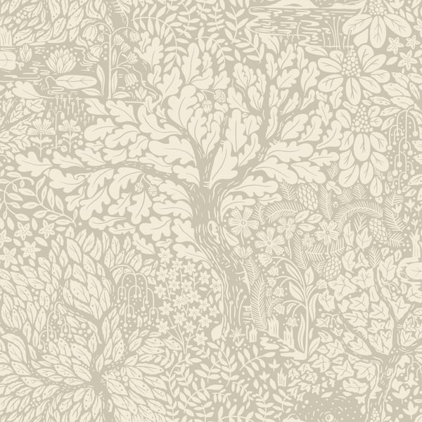 Galerie Wallpaper Product code: 83110 - Hjarterum Wallpaper Collection - Taupe White Colours -  