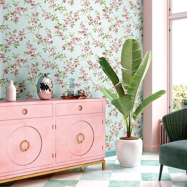 Galerie Wallpaper Product code: 84006R - Cottage Chic Wallpaper Collection - Tiffany Colours -  