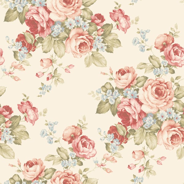 Galerie Wallpaper Product code: AB27614 - Abby Rose 3 Wallpaper Collection - Cream Pink Blue Olive Green Colours -  