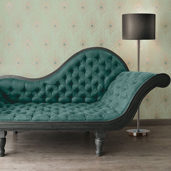 Galerie Wallpaper Product code: AC60005R - Absolutely Chic Wallpaper Collection - Blue Green Metallic Colours -  
