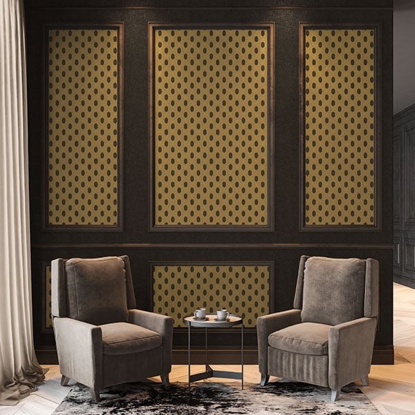 Galerie Wallpaper Product code: AC60023R - Absolutely Chic Wallpaper Collection - Brown Metallic Black Colours -  