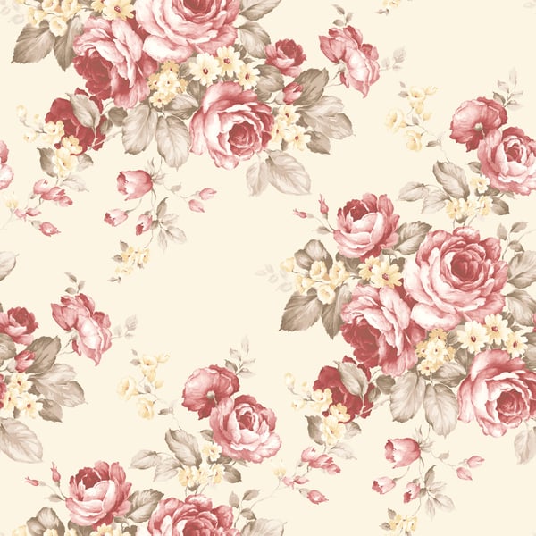 Galerie Wallpaper Product code: AF37702 - Abby Rose 4 Wallpaper Collection - Red Creamgreen Colours -  