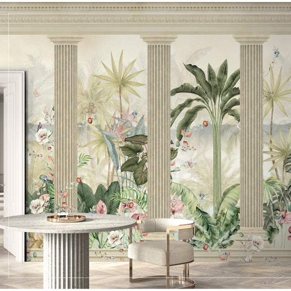 Galerie Wallpaper Product code: BB30193_2 - Bombay Design Wallpaper Collection - Beige, Green Colours -  