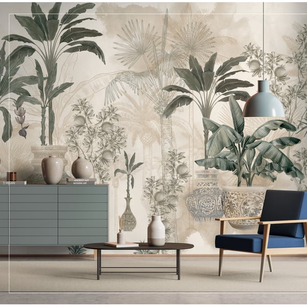 Galerie Wallpaper Product code: BB30198_2 - Bombay Design Wallpaper Collection - Beige, Green Colours -  