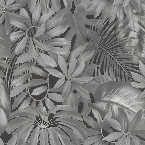 Galerie Wallpaper Product code: BW51022 - Blooming Wild Wallpaper Collection - Black Grey Colours -  