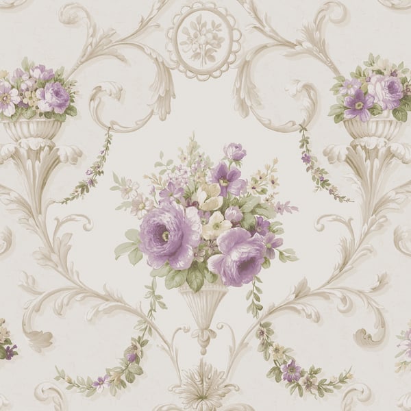 Galerie Wallpaper Product code: CI38231 - Classic Silks 4 Wallpaper Collection - Beige Purple Yellow Colours -  