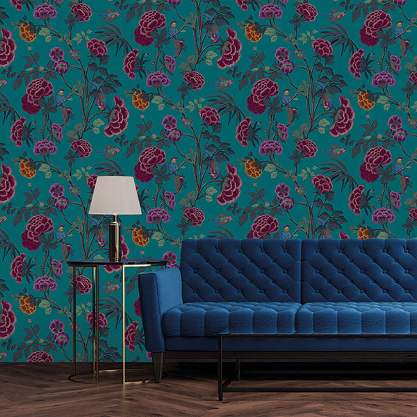 Galerie Wallpaper Product code: DA23243R - Luxe Wallpaper Collection - Green Red Colours -  