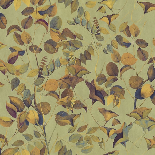 Galerie Wallpaper Product code: DW2007 - Designer Walls Wallpaper Collection - Leek Green Colours -  