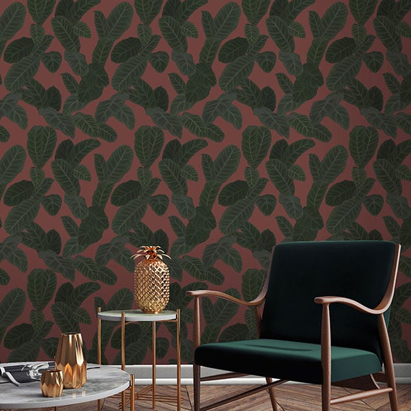 Galerie Wallpaper Product code: ED13125R - Ted Baker Eden Wallpaper Collection - Red Green Colours -  