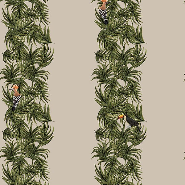 Galerie Wallpaper Product code: ED13136 - Ted Baker Eden Wallpaper Collection - Taupe Green Orange Black Colours -  