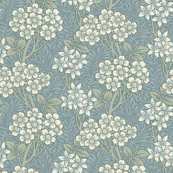 Galerie Wallpaper Product code: ET12004 - Arts and Crafts Wallpaper Collection - Light Blue Sage White Colours -  