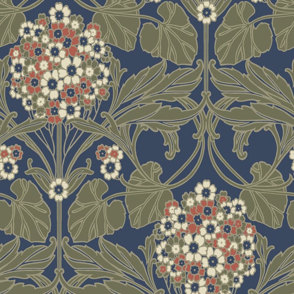 Galerie Wallpaper Product code: ET12102 - Arts and Crafts Wallpaper Collection - Nave Olive White Red Colours -  