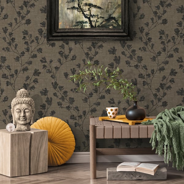 Galerie Wallpaper Product code: FS72004_2 - Fusion Wallpaper Collection - Brown Black Colours -  
