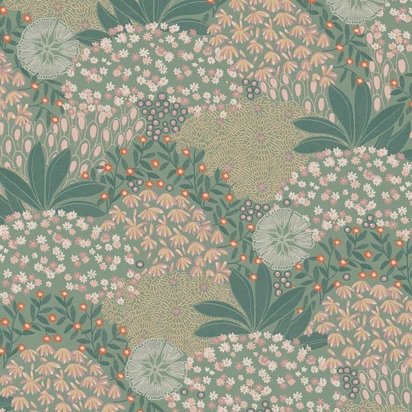 Galerie Wallpaper Product code: FS72034 - Fusion Wallpaper Collection - Green Pink Colours -  