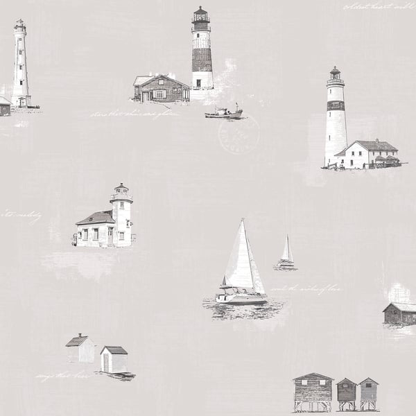 Galerie Wallpaper Product code: G23314 - Deauville 2 Wallpaper Collection - Taupe Beige White Colours -  