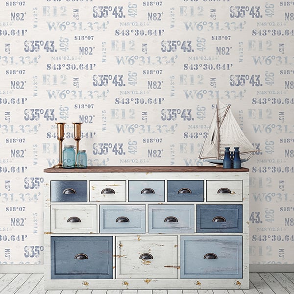 Galerie Wallpaper Product code: G23331R - Deauville 2 Wallpaper Collection - Navy Blue Beige Colours -  