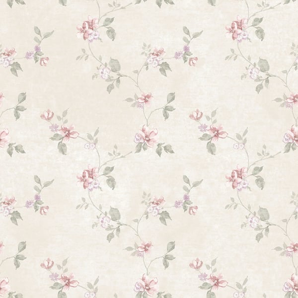 Galerie Wallpaper Product code: G34160 - Country Cottage Wallpaper Collection - Purple Green Cream Colours -  