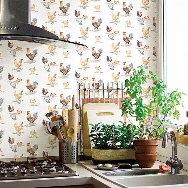 Galerie Wallpaper Product code: G45415R - Just Kitchens Wallpaper Collection - Black Red Beige Colours -  