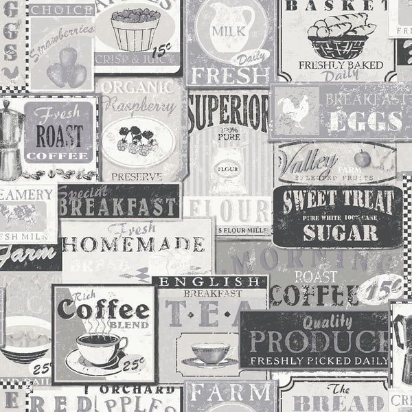 Galerie Wallpaper Product code: G56170 - Nostalgie Wallpaper Collection - Silver Grey Colours -  