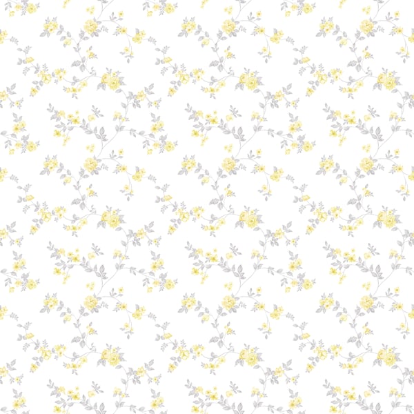 Galerie Wallpaper Product code: G56650 - Small Prints Wallpaper Collection - Yellow White Grey Colours -  