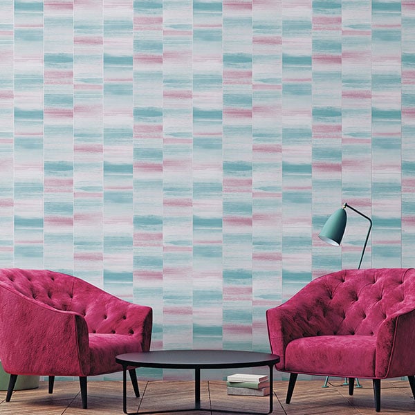 Galerie Wallpaper Product code: G67744R - Special Fx Wallpaper Collection - Blue Pink Silver Colours -  