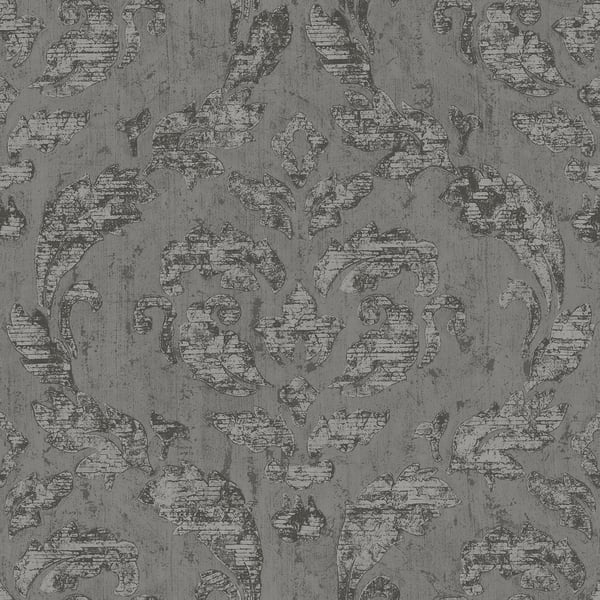 Galerie Wallpaper Product code: G67782 - Utopia Wallpaper Collection - Charcoal Silver Colours -  