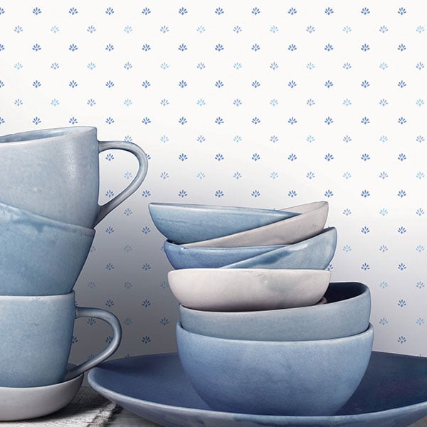 Galerie Wallpaper Product code: G67898R - Miniatures 2 Wallpaper Collection - Blue White Colours -  