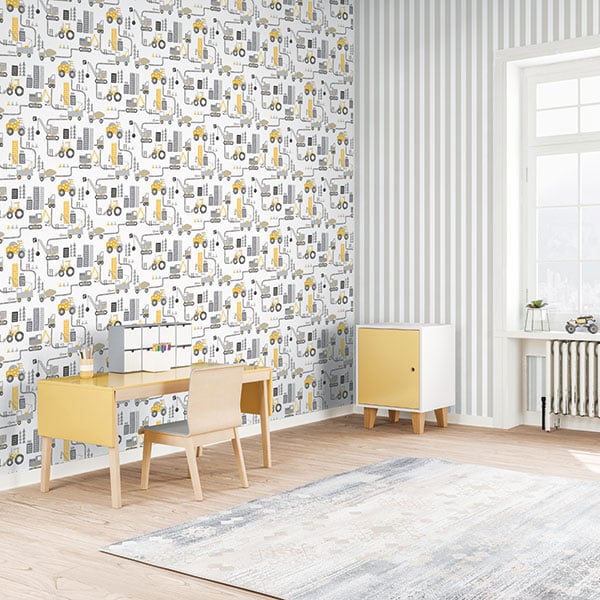 Galerie Wallpaper Product code: G78362R - Tiny Tots 2 Wallpaper Collection - Yellow Greige Colours -  