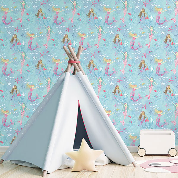 Galerie Wallpaper Product code: G78392R - Tiny Tots 2 Wallpaper Collection - Turquoise Hot Pink Glitter Colours -  