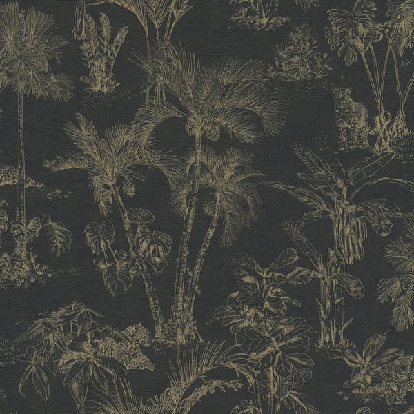 Galerie Wallpaper Product code: HV41023 - Havana Wallpaper Collection - Metallic Black Colours -  
